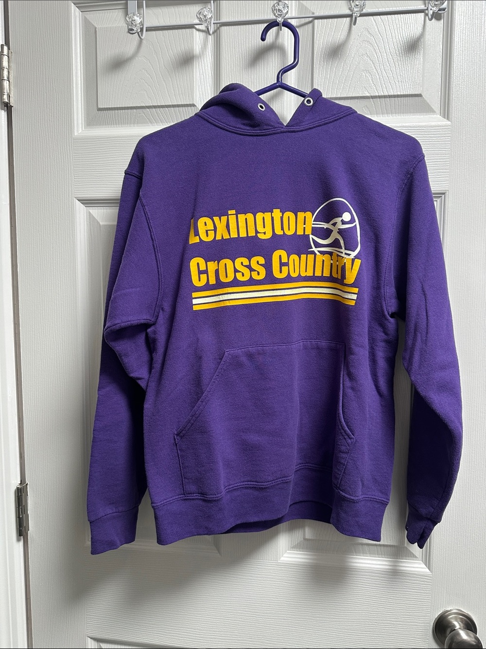 Lexington Cross Country Purple Hoodie with Yellow Graphic